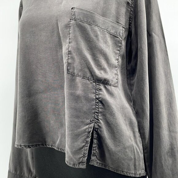 BELLA Dahl asymmetrical top lagenlook blouse soft comfy sz xs career - Picture 6 of 10